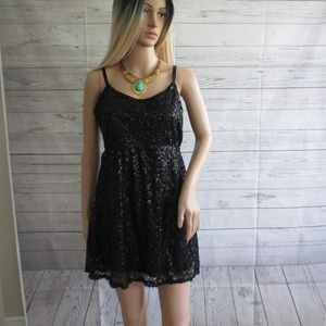 NWT - CHERRY KRAVE pretty black dress - jr. sz L